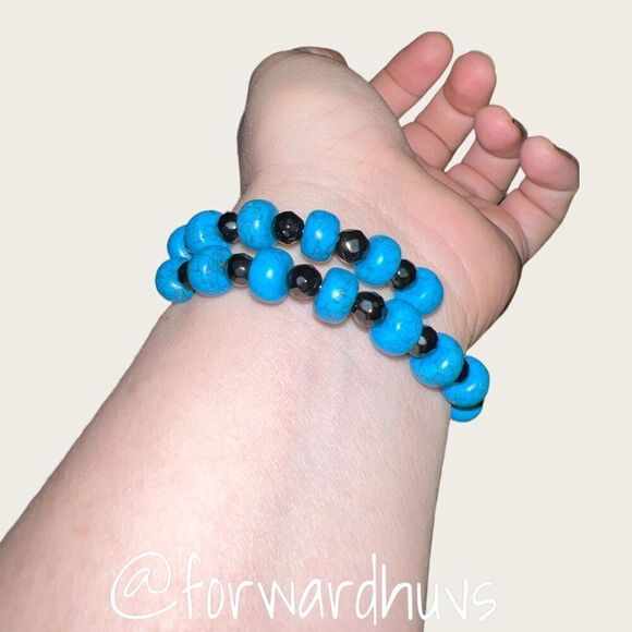 Bundle Sale 3 for $15 | Faux Turquoise Wrap Bracelet - Picture 6 of 7